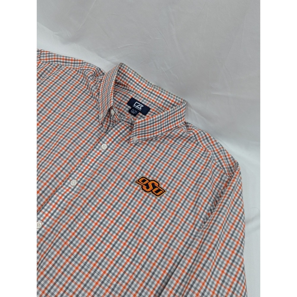 Cutter Buck OSU Oklahoma‎ State long sleeve button front embroidered shirt XL
